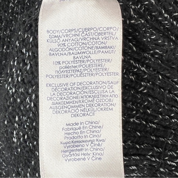 Chaps Ralph Lauren Sweater Men's Small Quarter Zip Mottled Black Pull Over - Picture 7 of 10